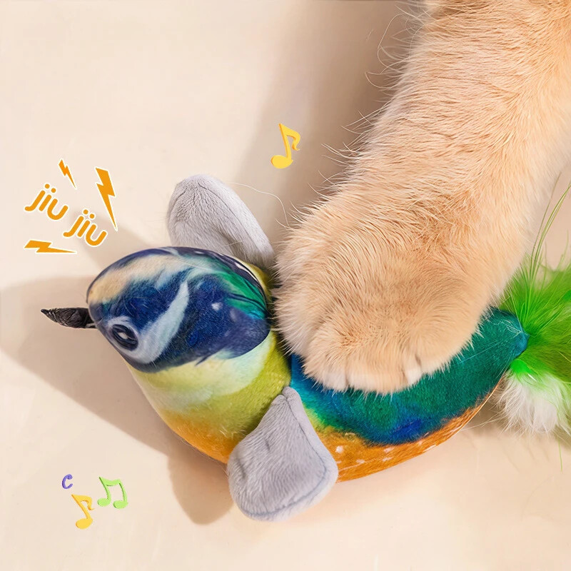 Smieklīgas kaķu rotaļlietas Lidojošs putns, kaķu rotaļlietas, kas dzenas ar spārniem.