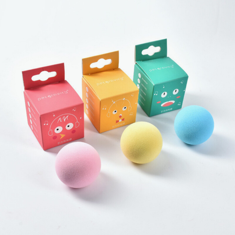 Kitten Touch Sounding Pet Product Squeak Toy Ball Cat Supplie Έξυπνα παιχνίδια γάτας Διαδραστικό παιχνίδι βελούδινης μπάλας ηλεκτρικό παιχνίδι εκπαίδευσης για Catnip