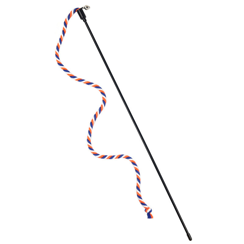 Kaķa zizlis Rotaļlieta Kaķis Interaktīvā rotaļlieta Teaser Kaķa virve ar zvaniņu kaķa košļājamā rotaļlieta Tīri zobi Kaķēna rotaļlietu piederumi Aksesuāri