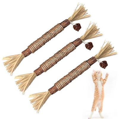 Cat Chew Stick Natūralus Matatabi Pet Cat Užkandžių lazdelės Ctinidia Silvervine Naminių gyvūnėlių žaislų valymo dantis kačiukams Kačių priedai