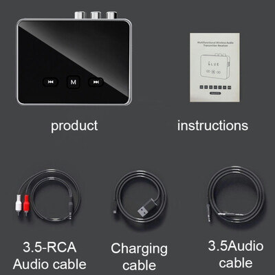 „Bluetooth 5.4“ automobilio imtuvo siųstuvas aptX HD 3,5 mm „Jack Aux“ belaidis adapteris Muzika televizoriui Automobilis 2 RCA garso imtuvo adapteris