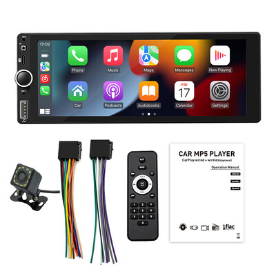 1din 6,86" HD autoraadio Multimeedia Carplay puutetundlik ekraan Mirror Link Stereo Bluetooth USB FM kaamera MP5 mängija