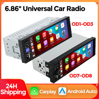 MEKEDE 6.86 Inch 1Din Carplay Android Auto Car Radio Multimedia Video MP5 Player With BT FM Stereo USB Type-C Plug Autoradio