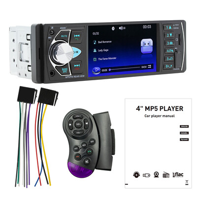 BQCC1 Din 4-tolline autoraadio HD ekraan Bluetooth muusika vabakäeseade MP5 mängija TF USB laadimine kaughelisüsteem ISO peaseade 4022D