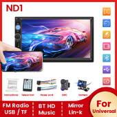 Navifly ND1 2 din autoraadio 7" HD puutetundlik ekraan Autoraadio multimeediumipleier Universaalne autostereo MP5 mängija BT SWC TF FM kaamera