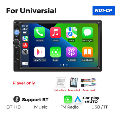 Navifly ND1 2 din autoraadio 7" HD puutetundlik ekraan Autoraadio multimeediumipleier Universaalne autostereo MP5 mängija BT SWC TF FM kaamera