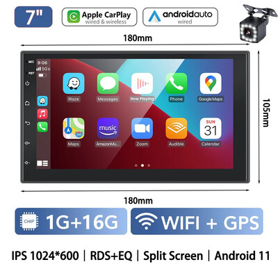Android 13 autórádió 2 dinos multimédiás videolejátszó Carplay Android Auto univerzális 7 hüvelykes 2 din android navigáció automatikus sztereó