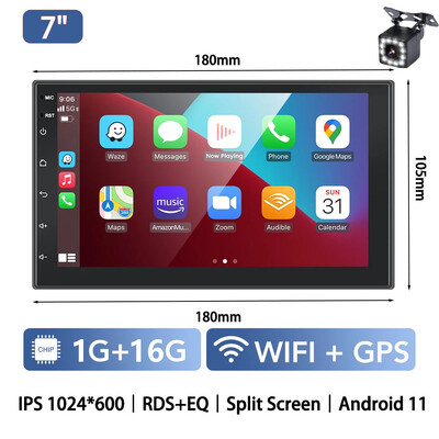 Android 13 autórádió 2 dinos multimédiás videolejátszó Carplay Android Auto univerzális 7 hüvelykes 2 din android navigáció automatikus sztereó