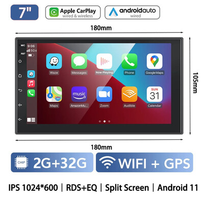Android 13 autórádió 2 dinos multimédiás videolejátszó Carplay Android Auto univerzális 7 hüvelykes 2 din android navigáció automatikus sztereó