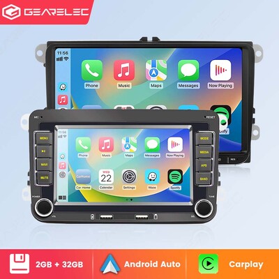 7/9 tolline 2 Din Android 13 autoraadio GPS VW Volkswagen Skoda Octavia Golf 5 6 Touran Passat B6 Polo Jetta Sharan Caddy Seat jaoks