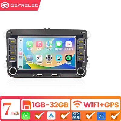 7/9 collu 2 dinu Android 13 automašīnas radio GPS priekš VW Volkswagen Skoda Octavia Golf 5 6 Touran Passat B6 Polo Jetta Sharan Caddy Seat