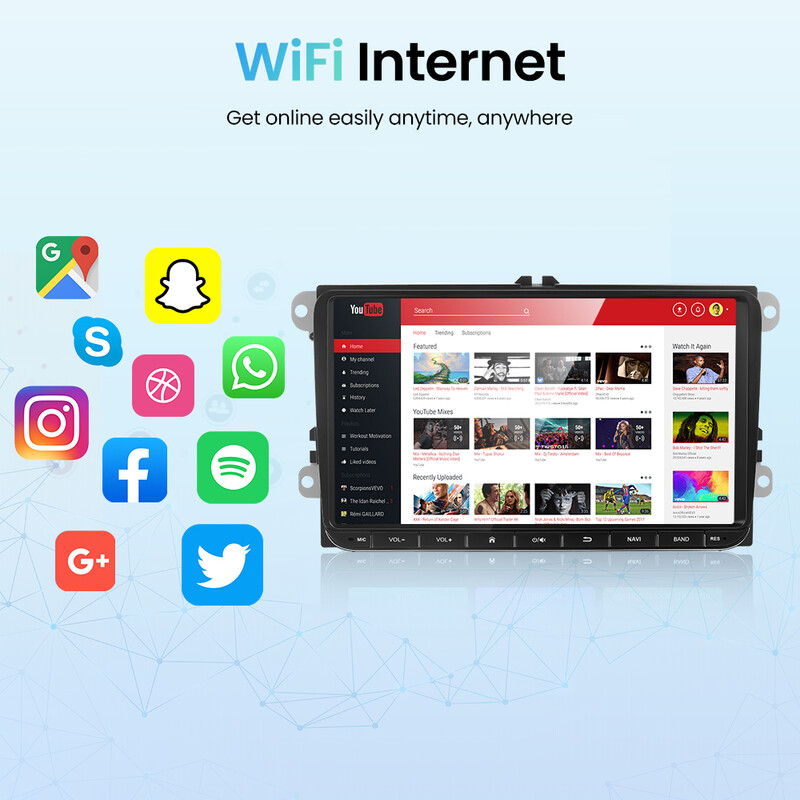 7/9 collu 2 dinu Android 13 automašīnas radio GPS priekš VW Volkswagen Skoda Octavia Golf 5 6 Touran Passat B6 Polo Jetta Sharan Caddy Seat