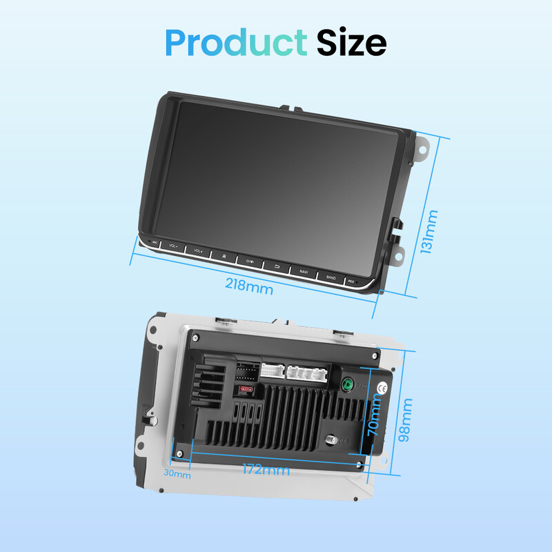 7/9 collu 2 dinu Android 13 automašīnas radio GPS priekš VW Volkswagen Skoda Octavia Golf 5 6 Touran Passat B6 Polo Jetta Sharan Caddy Seat