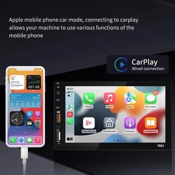 Acodo Dual USB 7 ιντσών Carplay Android Auto Χωρητική οθόνη Full Touch HD Car MP5 Player USB Οθόνη αφής κάρτας TF Bluetooth