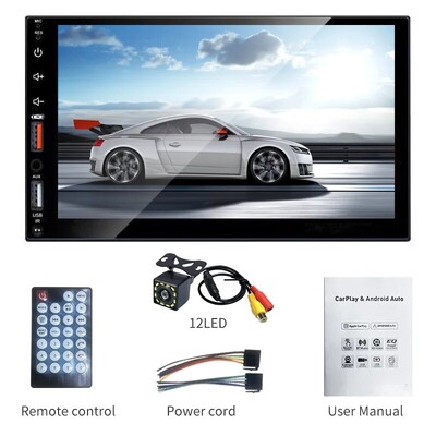 Acodo Dual USB 7 colių Carplay Android Auto talpinis ekranas Full Touch HD automobilinis MP5 grotuvas USB Bluetooth TF kortelės jutiklinis ekranas