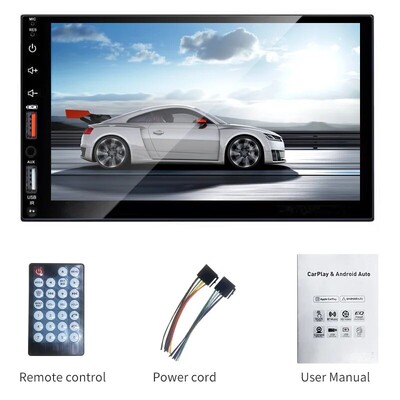 Acodo Dual USB 7 colių Carplay Android Auto talpinis ekranas Full Touch HD automobilinis MP5 grotuvas USB Bluetooth TF kortelės jutiklinis ekranas
