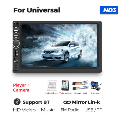 Navifly 7“ automobilio radijo palaikymas Carplay Auto Multimedia Player Vaizdo HD jutiklinis ekranas FM AUX įvestis BT MirrorLink Universalus Autoradio