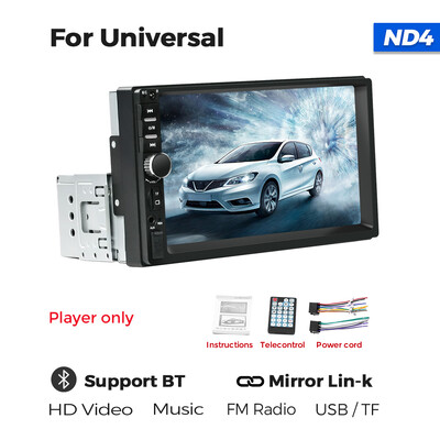 Navifly 7“ automobilio radijo palaikymas Carplay Auto Multimedia Player Vaizdo HD jutiklinis ekranas FM AUX įvestis BT MirrorLink Universalus Autoradio