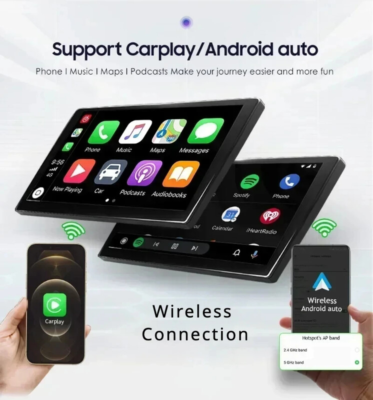 7 9 10 collu 1280*720 universālā automašīnas radio stereo Android Auto Carplay multivides atskaņotājs WIFI GPS DSP RDS priekš Kia Toyota Honda