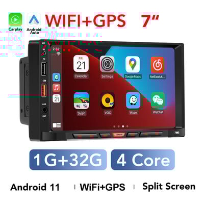 Android 11 autoraadio Autoradio 2 Din 7" universaalne Carplay WIFI GPS auto heli multimeediumipleier Hyundai Nissan Toyota Kia jaoks