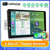 Leekooluu 1 Din Car Radio 9" Οθόνη αφής HD Autoradio Συσκευή αναπαραγωγής πολυμέσων Auto Stereo MP5 FM Bluetooth Carplay /Android Auto