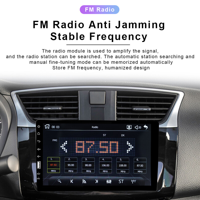 Leekooluu 1 Din Car Radio 9" Οθόνη αφής HD Autoradio Συσκευή αναπαραγωγής πολυμέσων Auto Stereo MP5 FM Bluetooth Carplay /Android Auto