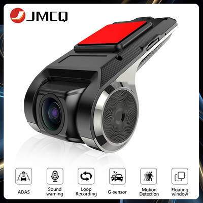 JMCQ Car Dvr ADAS USB HD kamera Dvr 1080P Android automašīnai, DVD atskaņotāja navigācija, automātiska audio balss signalizācija LDWS atbalsta TF karte