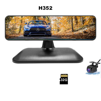 HGDO 10-tolline armatuurlaua videosalvesti automaatne tahavaate peegel-armatuurkaamera puuteekraan FHD 1080P DVR-id 24h parkimismonitor öönägemine