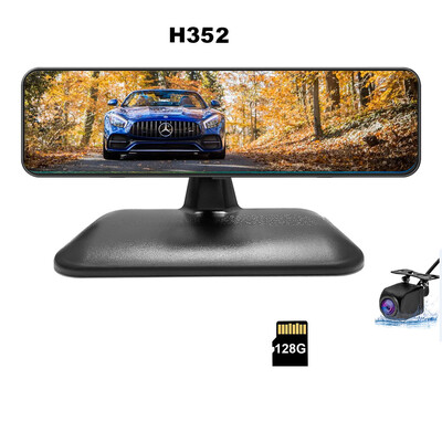HGDO 10-tolline armatuurlaua videosalvesti automaatne tahavaate peegel-armatuurkaamera puuteekraan FHD 1080P DVR-id 24h parkimismonitor öönägemine