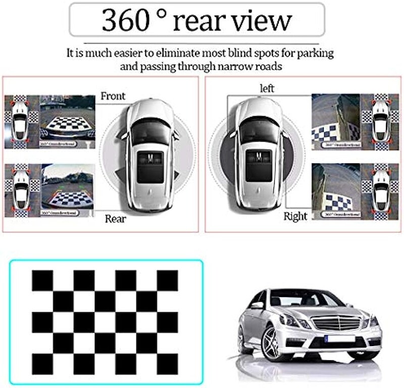 4 db* (1,6 * 1,2 M) 2D járműkamerát kalibráló kendő 360 fokos panorámás madártávlati panoráma DVR rendszerhez