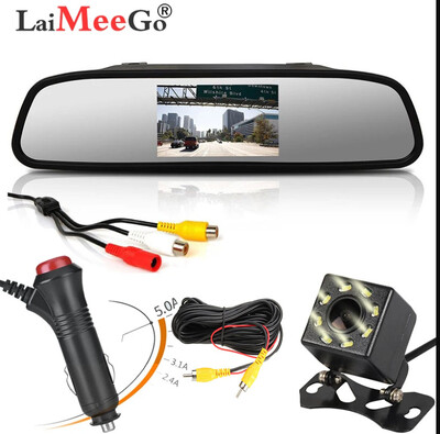 Komplet sustava za pomoćnu kameru, 4.3" monitor IP68 Vodootporna auto kamera za noćno gledanje HD rezervna kamera za automobil/SUV/Taxi/Mini Pickup