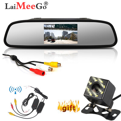 Komplet sustava za pomoćnu kameru, 4.3" monitor IP68 Vodootporna auto kamera za noćno gledanje HD rezervna kamera za automobil/SUV/Taxi/Mini Pickup