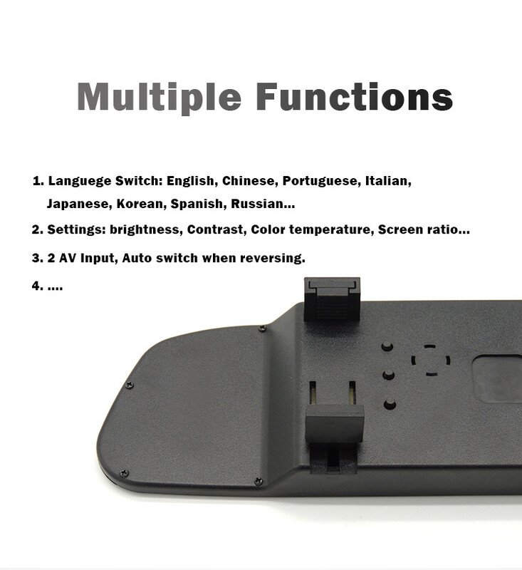 Atsarginės kameros sistemos rinkinys, 4,3 colio monitorius IP68 vandeniui atspari automobilio kamera naktinio matymo HD atsarginė kamera automobiliui / visureigiui / taksi / mini pikapui