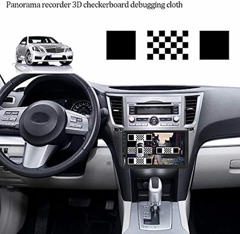 2D / 3D automobilio kameros koregavimo kalibravimo audinys skirtas 360 laipsnių erdviniam paukščių vaizdui panoraminio DVR sistemos derinimo audiniams