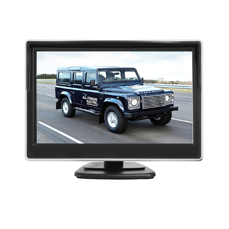 5 colių HD atsarginės kameros monitorius galinio vaizdo atvirkštinio ekrano ekranas 12 V / 24 V transporto priemonės atsarginės kameros ekranas, skirtas visureigiams ir sunkvežimiams