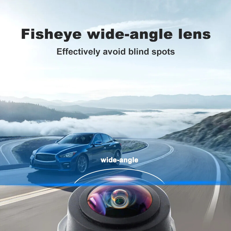 SMARTOUR AHD 1080P CCD CVBS 180 grādi Fisheye Lens Automašīnas priekšējā/aizmugurējā skata kamera Starlight Night Vision transportlīdzekļa atpakaļgaitas kamera