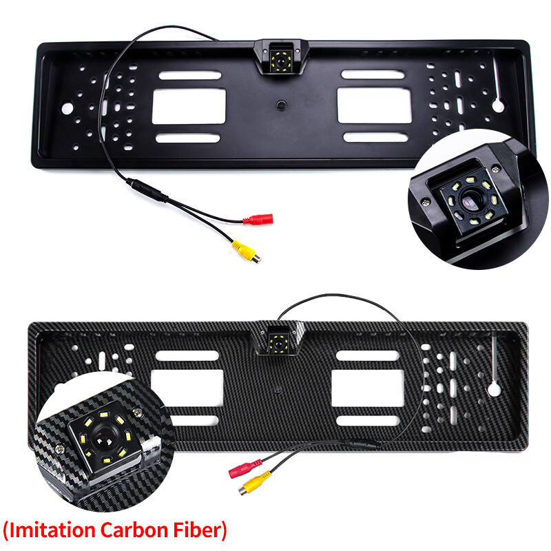 SINOVCLE automašīnas atpakaļskata kamera ES Eiropas numura zīmes rāmis Ūdensizturīgs nakts redzamības atpakaļgaitas kamera 4 vai 8 LED gaisma