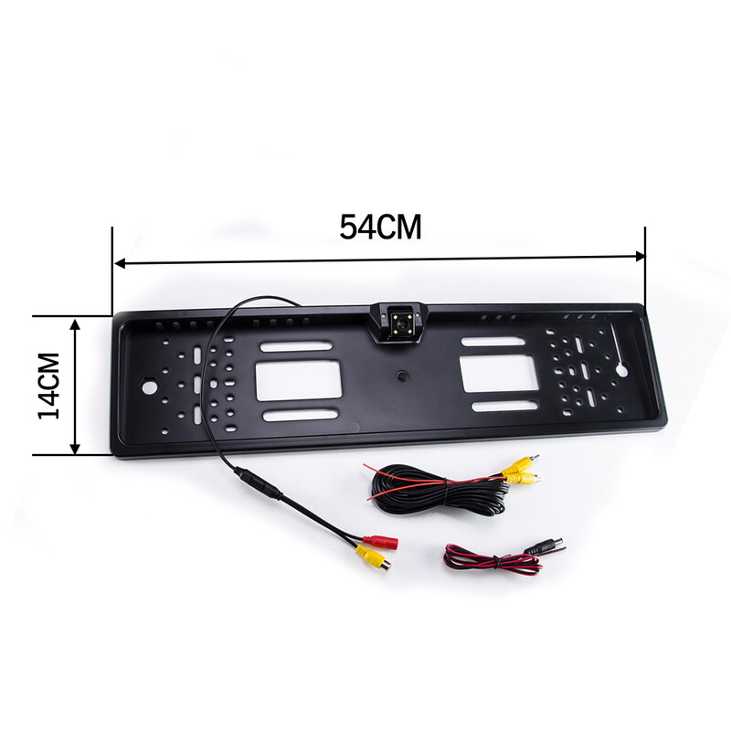 SINOVCLE automašīnas atpakaļskata kamera ES Eiropas numura zīmes rāmis Ūdensizturīgs nakts redzamības atpakaļgaitas kamera 4 vai 8 LED gaisma