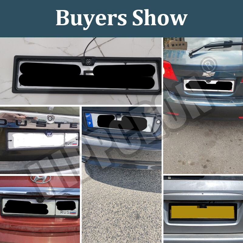 SINOVCLE automašīnas atpakaļskata kamera ES Eiropas numura zīmes rāmis Ūdensizturīgs nakts redzamības atpakaļgaitas kamera 4 vai 8 LED gaisma