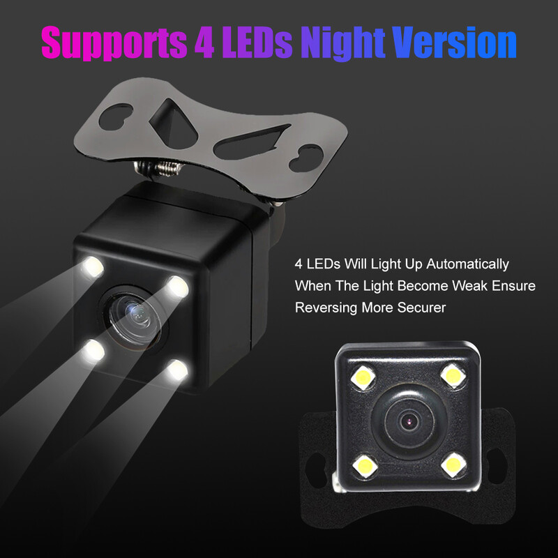 Universaalne auto tahavaatekaamera 720P 1080P AHD IP68 LED auto tagumine tagurpidi veekindel HD öönägemise parkimisabi kaamera