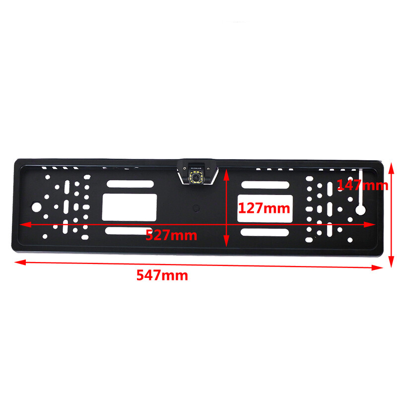 Parkošanās sensori automašīnām Bezvadu atpakaļskata kamera ar ES numura zīmes rāmi Atpakaļskata rezerves preces 1080P atpakaļgaitā