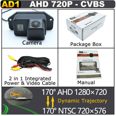 AHD 1920x1080P auto tagakaamera Mitsubishi Lancer sedaani Outlander Mirage luukpära Pajero Pinin tagurpidi parkimise videomonitor