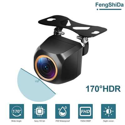 GcPaSr AHD 1920x1080P auto tahavaatekaamera 200° kalasilm Golden Lens Full HD öönägemine sõiduki tagumine auto tagurdus esikaamera