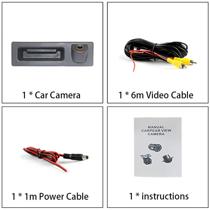 AHD 1080P automašīnas aizmugurējā skata kamera ar atpakaļgaitas bagāžnieka rokturi BMW 3. sērijas F30 F31 F35/5 sērijas F10 F11/X3 F25/X4 F26/X5 F15/X6 F16