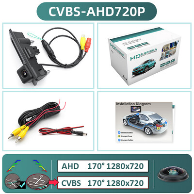GreenYi 170° 1080P AHD sõiduki tahavaatekaamera VW Volkswagen Golf Passat B7 B6 Tiguan Jetta MK6 Audi A3 A4 A5 Q5 A6 B6 autole