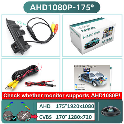 GreenYi 170° 1080P AHD sõiduki tahavaatekaamera VW Volkswagen Golf Passat B7 B6 Tiguan Jetta MK6 Audi A3 A4 A5 Q5 A6 B6 autole