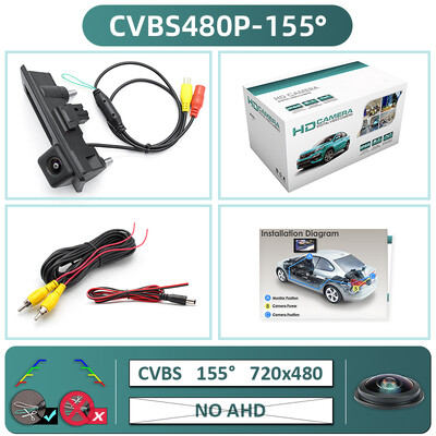 GreenYi 170° 1080P AHD sõiduki tahavaatekaamera VW Volkswagen Golf Passat B7 B6 Tiguan Jetta MK6 Audi A3 A4 A5 Q5 A6 B6 autole
