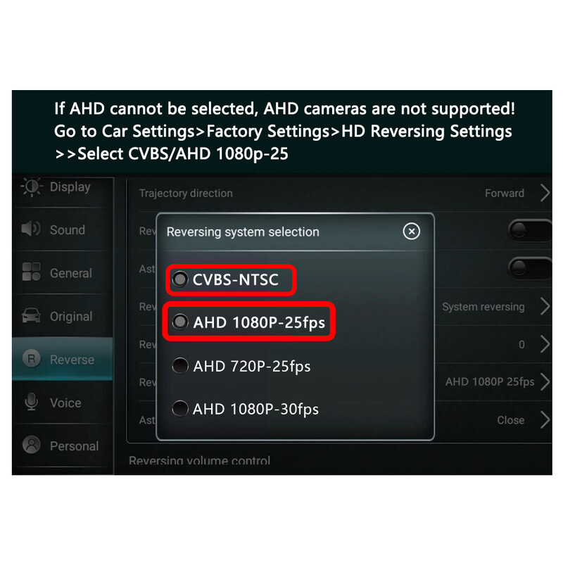 Κάμερα οχήματος AHD 280W 1080P με νυχτερινή όραση για πίσω όψη Εφεδρική κάμερα γενικής χρήσης Οθόνη αυτοκινήτου Κεφαλή μονάδα ήχου όπισθεν κάμερα
