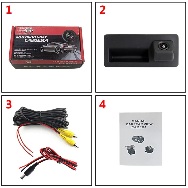 HD ūdensizturīga atpakaļskata kamera VW Volkswagen Golf Passat B7 B6 Tiguan Jetta MK6 Audi A3 A4 A5 Q5 A6