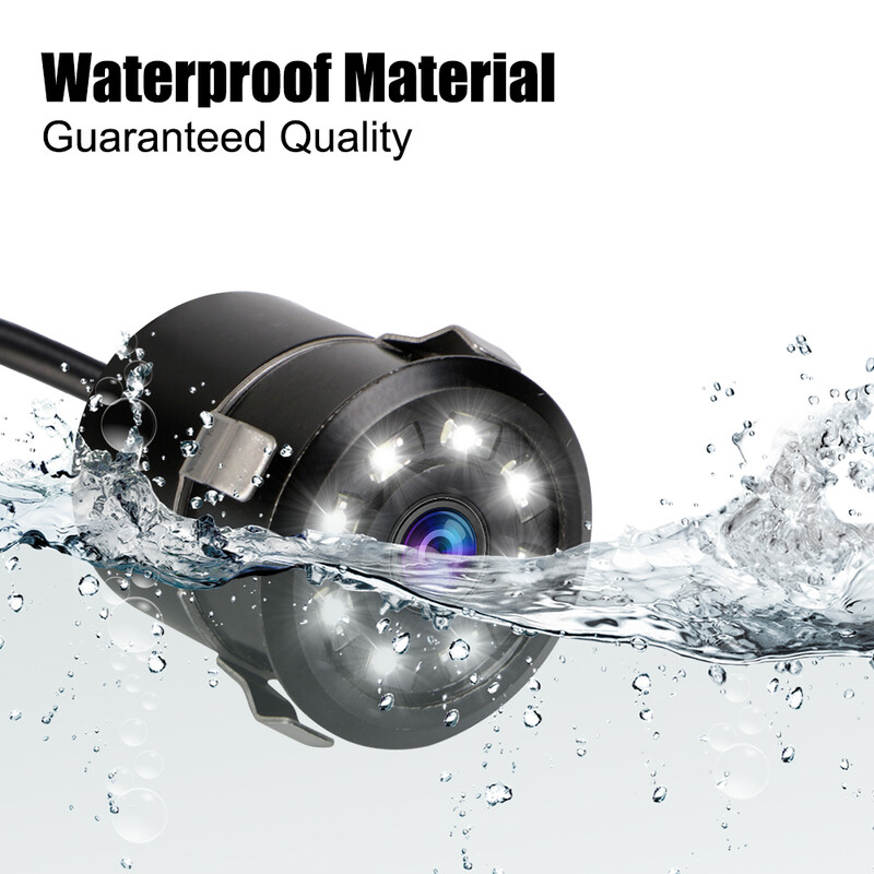 8 LED automašīnas atpakaļskata kamera 170° nakts redzamības stāvvietas atpakaļgaitas uzraudzība CCD ūdensizturīgas platleņķa rezerves kameras